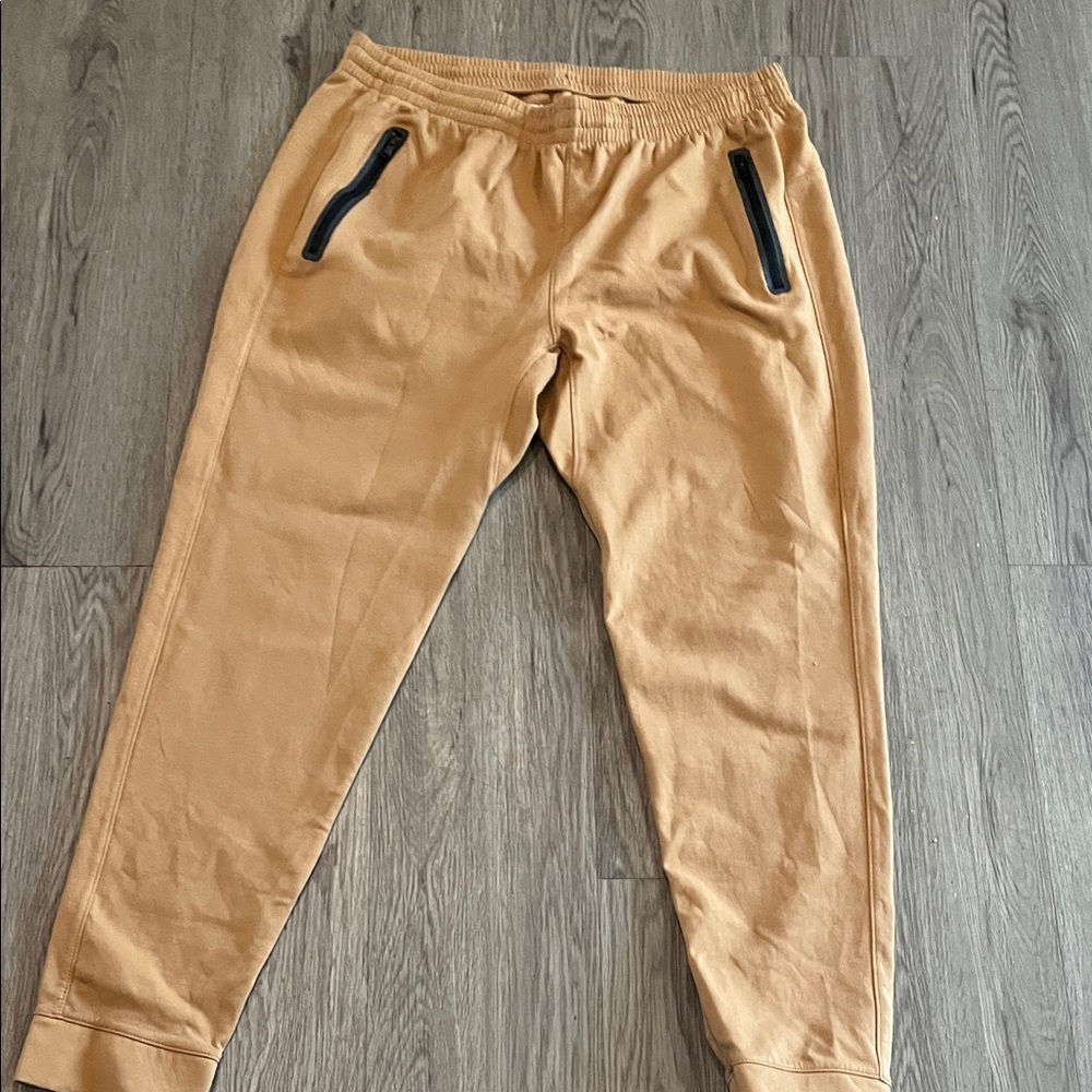 Old Navy Tan Jogger Pants with Zipper Pockets